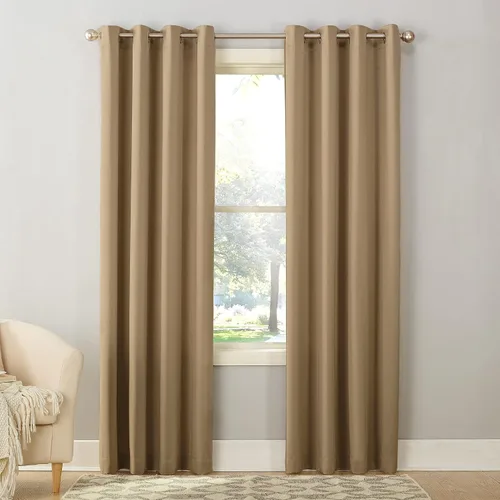 Vista 18 de Sun Zero Barrow - Juego de 2 paneles de cortinas con ojales, ahorro de energía, gris acero, 54 pulgadas de ancho x 63 pulgadas de largo (2 paneles)