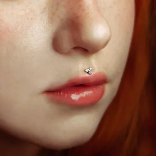 Vista 2 de Mooncrush Jewelry 16G G23 Solid Titanium Cartilage Earring Stud Internally Threaded Medusa Lip Ring Flat Back Tragus Helix Piercing Jewerly Surgical
