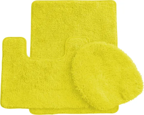 Vista 6 de Daniel's Bath & Beyond Alfombra de baño de lujo sólida de 3 piezas, color negro Verde salvia