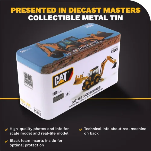 Vista 6 de Diecast Masters Retroexcavadora Caterpillar 450E 1:87 - Serie HO 85263