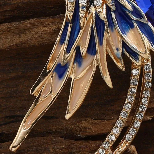 Vista 6 de Broches retro para pájaros, exquisito y elegante broche de pájaro con diamantes de imitación, regalo de joyería para mujeres, niñas y mujeres