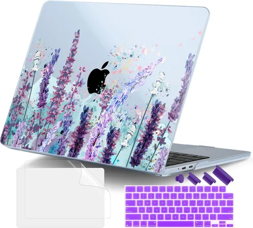 Vista 35 de [Usado] DONGKE Funda para MacBook Air M4 de 13.6 pulgadas 2025 2024 2023 2022 Modelo A3240 A3113 A2681 M3 M2 Chip, carcasa rígida de plástico