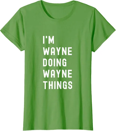 Vista 4 de Camiseta I'm Wayne Doing Wayne Things, Negro