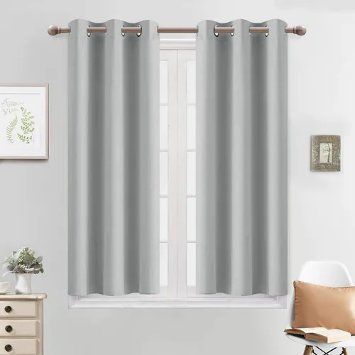 Vista 23 de Yakamok Cortinas opacas para dormitorio, aislamiento térmico, cortinas de oscurecimiento de habitación para sala de estar, juego de 2 paneles