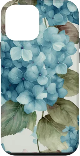 Vista 16 de Watercolor Shabby Chic Blue Hydrangeas Flower Case for iPhone 17