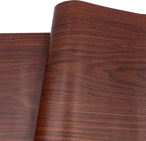 Vista 10 de LovingWay Rollo de papel tapiz de grano de madera marrón de 14.7 pies para estantes de 17.7 x 177 pulgadas, autoadhesivo, para computadora