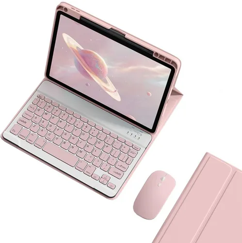 Vista 11 de Funda de teclado compatible con iPad de 9ª, 8ª y 7ª generación de 10.2 pulgadas, iPad Air de 3ª generación, iPad Pro de 10.5 pulgadas, teclas