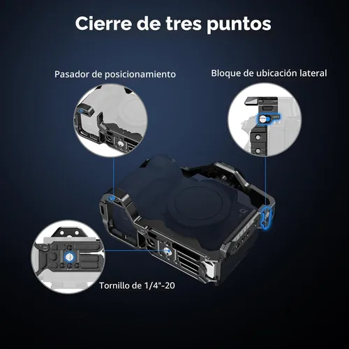 Vista 3 de SmallRig HawkLock Kit de jaula de liberación rápida para Sony Alpha 7R V/Alpha 7 IV/Alpha 7S III/Alpha 7 V, jaula completa con mango superior