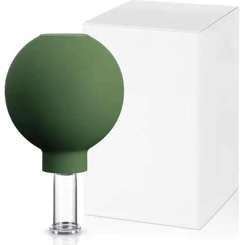 Vista 27 de Nuanchu Taza de ventosas faciales de vidrio, taza de silicona para masaje, succión al vacío, para cuerpo, cara, pierna, brazo, espalda, hombro, Negro