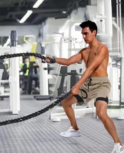 Vista 4 de Milin Naco Pantalones cortos de entrenamiento 2 en 1 para hombre con forro de 7 pulgadas, pantalones cortos de gimnasio para hombres, pantalones