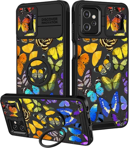 Vista 40 de para Moto G 5G 2023 funda - Cubierta de teléfono linda con corazón para mujeres y niñas, diseño único negro con cubierta deslizante para la cámara