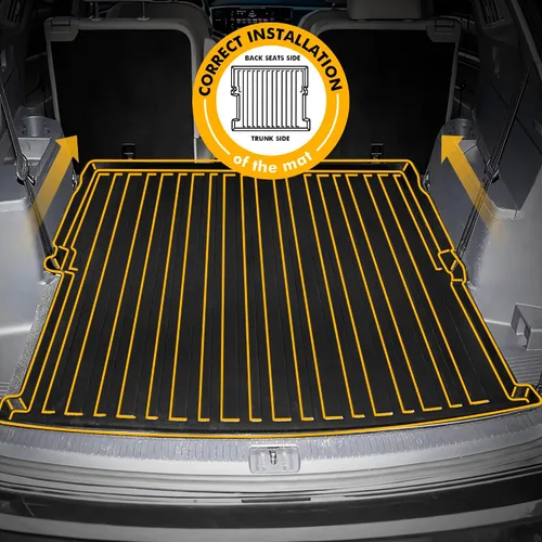 Vista 3 de Forro de carga prémium para Volkswagen Atlas 2018-2026 – 100% de protección, alfombrilla de maletero de automóvil de ajuste personalizado