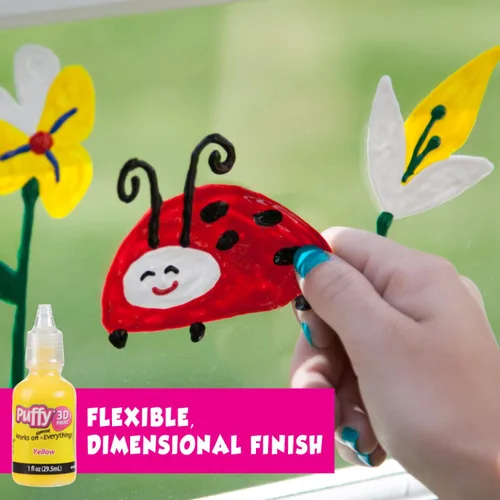 Vista 8 de Puffy Bulk Buy Paint - Juego de 30 pinturas 3D no tóxicas de alta calidad. Seguro para niños, ideal para proyectos escolares, permanente en tela