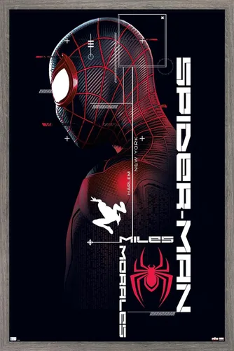 Vista 8 de Trends International Marvel's Spider-Man: Miles Morales - Póster de pared de Miles, 22.375 x 34 pulgadas, versión sin marco