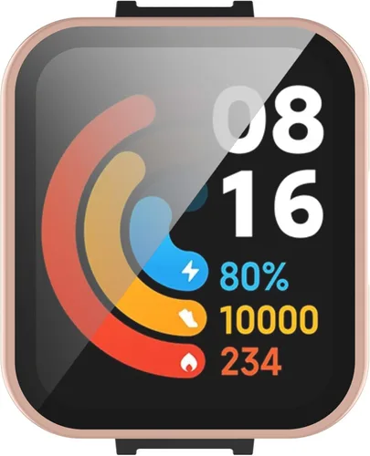 Vista 3 de Senter - Funda protectora de pantalla de vidrio templado integrado compatible con Redmi Watch 2 lite, carcasa rígida de policarbonato ultrafina