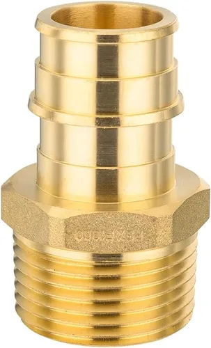 Vista 7 de Paquete de 2 accesorios de latón EFIELD Pex A de expansión de flujo completo, adaptador NPT macho de 1 x 1 pulgada, ASTM F1960 (PEX1960019)