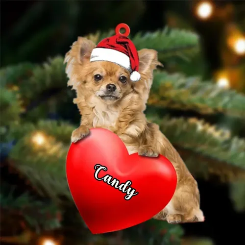 Vista 8 de Adornos de Navidad personalizados para perros, nombre personalizado, adorno de Malamute de Alaska, adornos acrílicos, regalos de Navidad, amantes