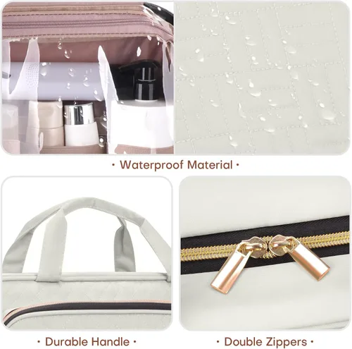 Vista 5 de Neceser de viaje con organizador de joyas, Beige