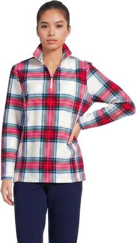 Vista 18 de Lands' End - Sudadera de vellón con cremallera de un cuarto, para todo tipo de clima Camello claro/marrón jengibre rico