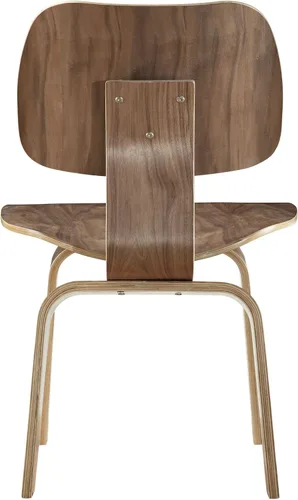 Vista 11 de Modway Fathom Mid-Century - Silla moderna de madera contrachapada moldeada para cocina y comedor en color natural Nuez