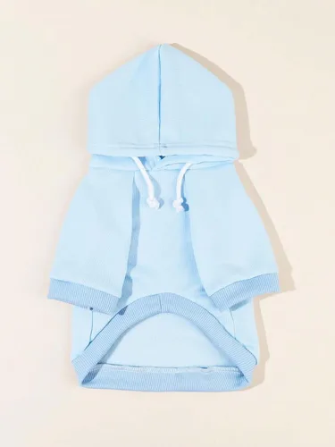 Vista 4 de QWINEE Sudadera básica con capucha para perro, suéter cálido para gatos, ropa para mascotas para Chihuahua, cachorro, gatito, perros pequeños