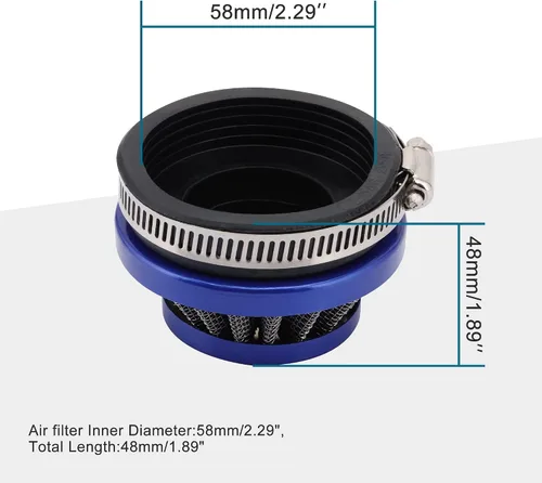 Vista 2 de GOOFIT Filtro de aire de repuesto de 2.283 in para motor de 47 cc, 49 cc, 2 tiempos, carburador de carburador de carburador de carbohidratos, mini
