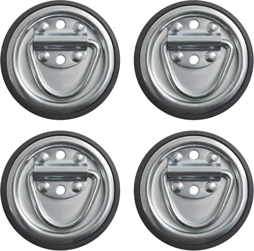 Vista 11 de Lonffery 10 PCS anclajes de amarre con anillo en D de 1/4 de pulgada, kit resistente de 2400 libras para remolque, cama de camión, casa rodante