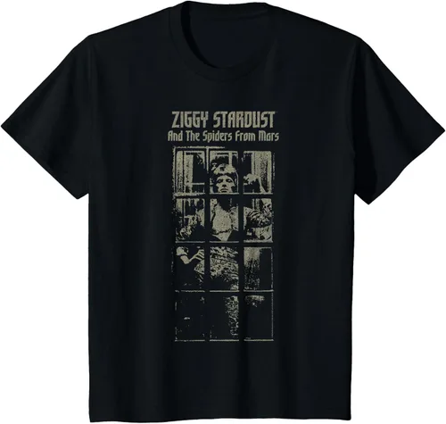 Vista 41 de David Bowie - Camiseta And The Spiders From Mars Faded, Negro