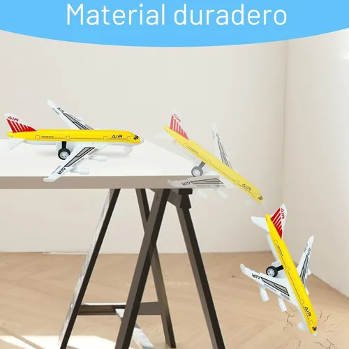 Vista 2 de Juguetes de Avión, Avión de Metal con Retroceso para Niños y Niñas de 3 4 5 6 7 Años, Modelos de Aviones Die Cast, Vehículos de Juego para Niños