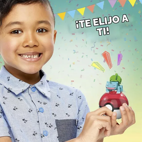Vista 3 de Mega Construx Pokemon Bulbasaur - Juego de construcción, juguetes de construcción para niños [Exclusivo de Amazon]