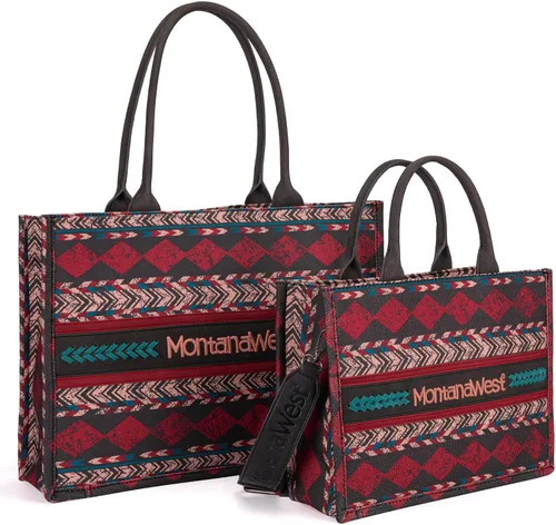 Vista 6 de Montana West Tote Bag for Women Western Boho Satchel Purse