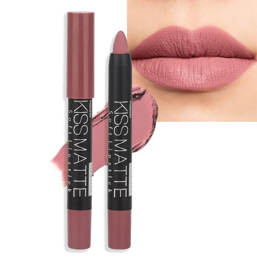 Vista 10 de BINGBRUSH Lápiz labial mate de larga duración, tinte de delineador de 01