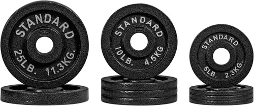 Vista 11 de CAP Barbell 2-Inch Olympic Cast Iron Plate Weight Set 75-285 lbs Multiple Options