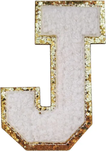 Vista 126 de 3Pcs Letter Patches Varsity Glitters Chenille,SPRT Iron on Blue Letter Patch,Alphabet Cloth Patch for Team Costume Decoration 3.1in Height S