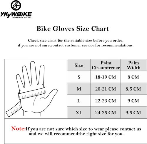 Vista 6 de YKYWBIKE Guantes de ciclismo transpirables, guantes deportivos acolchados de medio dedo, guantes de ciclismo antideslizantes, guantes de bicicleta