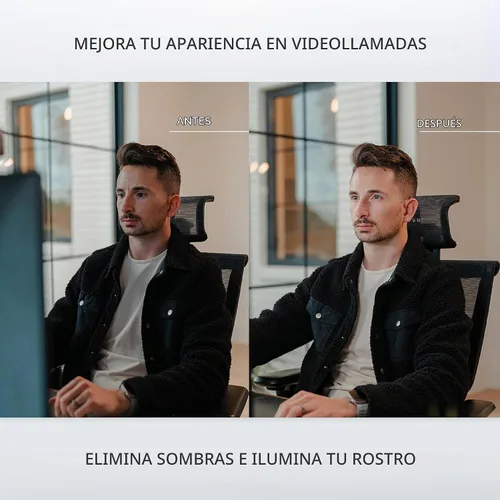 Vista 4 de HumanCentric - Iluminación de videoconferencia premium para videollamadas, Zoom