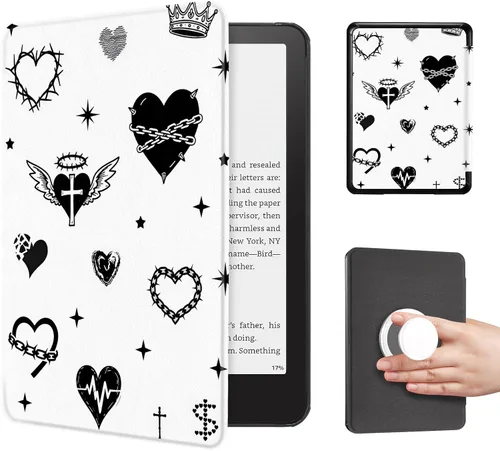 Vista 11 de CoBak Funda con cubierta magnética plegable para Kindle Paperwhite de 7 pulgadas de 12ª generación 2024 y Kindle Colorsoft - para PopSockets Grip