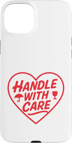 Vista 9 de Handle with Care - Cute Heart Warning Design Case for iPhone 17