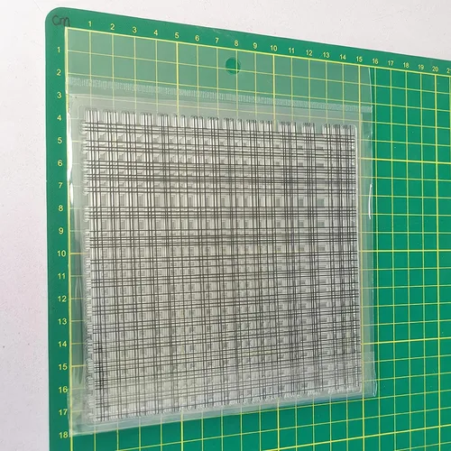Vista 2 de Sellos cuadrados transparentes de celosía para hacer tarjetas, sellos de goma para álbumes de recortes, álbum de fotos, papel de relieve, decoración