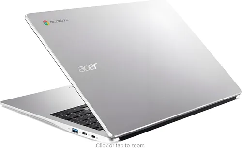 Vista 4 de ACER Chromebook 315 15.6" HD Laptop Intel Pentium N6000 4GB LPDDR4X 128GB eMMC con funda protectora - Plata