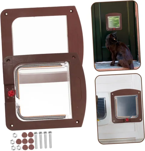 Vista 7 de Toyvian Pet Door for Cats Cat for Interior Use Easy Installation for Walls Material Weatherproof Design Access for Pets