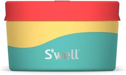 Vista 6 de S'well Recipiente de alimentos de acero inoxidable, 10 onzas, fruta del dragón, construcción duradera de una sola pared, sin BPA, apto
