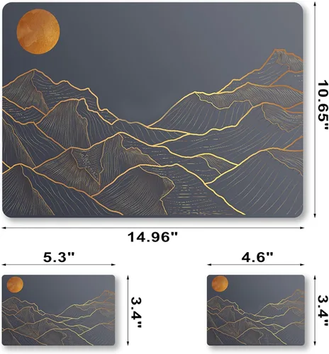 Vista 7 de Calcomanía para laptop de 11.6, 12, 13, 13, 13, 14, 15, 15, 15.4 Montaña abstracta