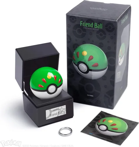 Vista 18 de The Wand Company Original Poké Ball - Réplica auténtica de la Pokébola, realista, electrónica, fundida a presión, con estuche para exhibición, luz