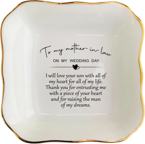 Vista 17 de Bandeja de cerámica para joyas – Thank You For Raising The Man I've Always Prayed For Dish – Regalos para la madre del novio de la novia – Regalos