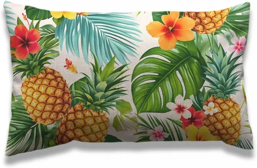 Vista 8 de AOYEGO Funda de almohada decorativa 12x20 pulgadas con diseño de aguacate haciendo ejercicio con aro hula hoop, fundas de almohada rectangulares