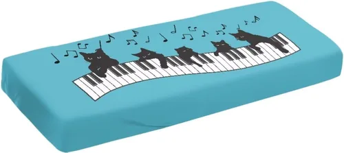 Vista 12 de Cubierta de teclado de piano de piel de vaca, cubierta de teclado de música de piano, cubierta elástica para teclado electrónico, piano cubierta a
