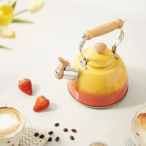 Vista 59 de ROCKURWOK - Tetera de estufa, tetera con mango ergonómico de tacto frío, tetera de acero inoxidable de grado alimenticio, tetera de estufa, tetera