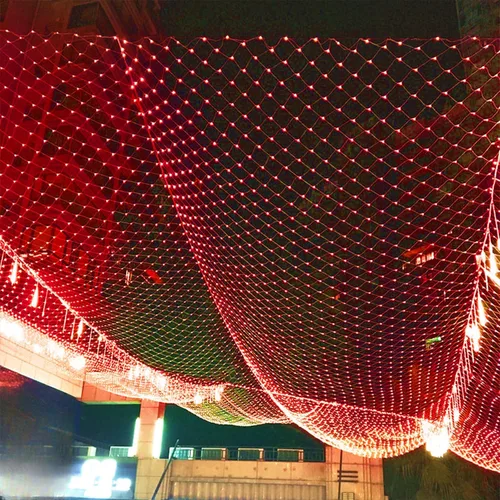 Vista 5 de LJLNION Luces de red de San Valentín, 360 luces LED de 12 pies x 5 pies, cadena de luces de malla conectables, 8 modos de iluminación, adaptador
