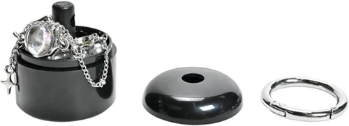 Vista 2 de Soporte de joyería de viaje, llavero portátil para anillos, caja de almacenamiento de joyas deportivas, estuche de joyería de viaje, contenedor
